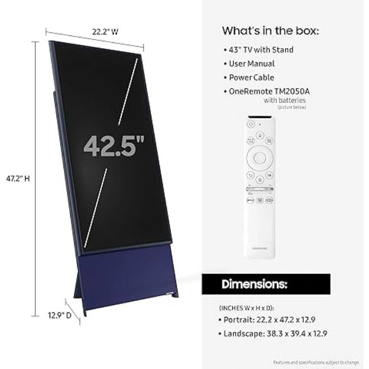 Samsung The Sero Smart TV 43" QLed