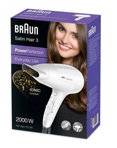 Braun, Satin Hair 3 Powerperfection Dryer Hd380 2200w