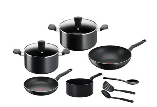 TEFAL - SUPERCOOK G6 SET 10PCS BLACK